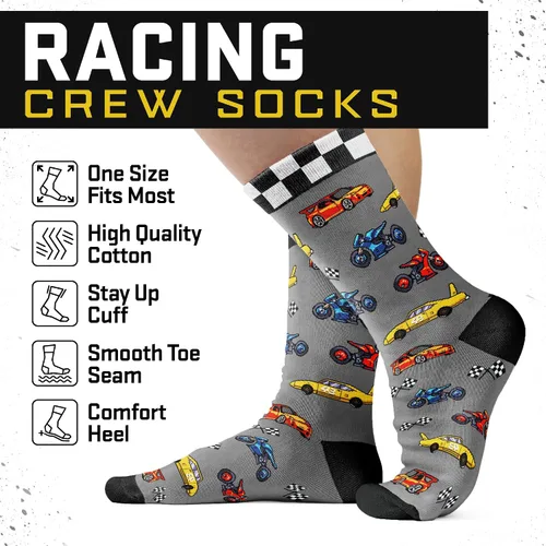 Miniatura 6 de VICRAZY F1 Racing Car, calcetines deportivos para hombres y mujeres, regalos de Fórmula 1, calcetines de carreras, rellenos de calcetines
