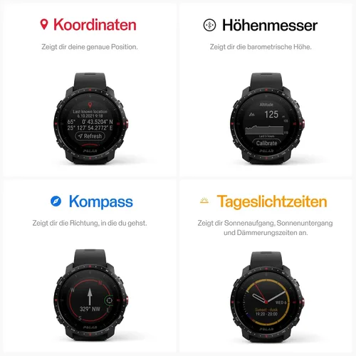 Miniatura 6 de POLAR Grit X Pro - Reloj inteligente multideportivo con GPS, durabilidad militar, cristal de zafiro, frecuencia cardíaca basada en la muñeca