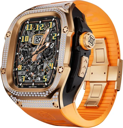 Miniatura 13 de VeveXiao - Funda resistente con correa compatible con Apple Watch Ultra 2 bandas de 49mm, funda protectora de metal con correa de repuesto de goma