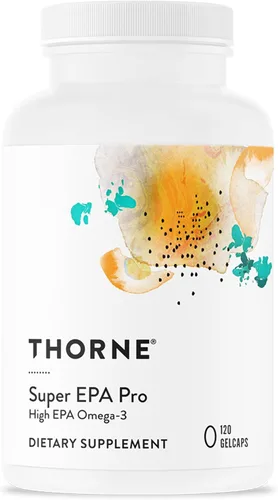 THORNE - Super EPA Pro - Suplemento de aceite de pescado Omega-3 - Promueve el apoyo de lípidos en la sangre* - 1300 mg EPA y 200 mg DHA - 120