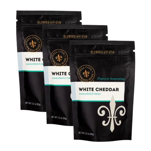 Miniatura 8 de Condimento para palomitas de maíz cheddar blanco, sin OMG y sin gluten, vegetariano, palomitas gourmet reales, condimento de palomitas de maíz bajas