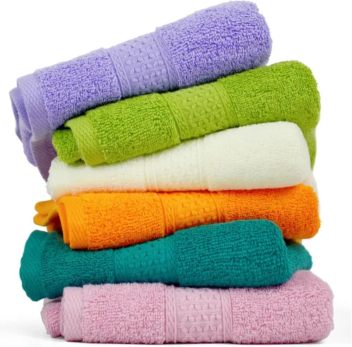 Miniatura 11 de Cleanbear Juego de toallas de mano para la cara, 100% algodón, toallas de mano de colores surtidos, tamaño 29 x 13 pulgadas, 6 paquetes de 6