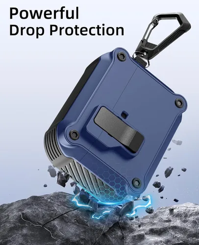 Miniatura 4 de TiMOVO Funda para Airpods Pro 3 (2025) con clip de bloqueo seguro, cubierta dura protectora automática de caída completa para Apple AirPod Pro de 3ª