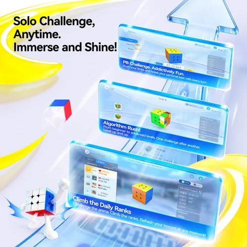 Miniatura 4 de GAN i Carry 4, cubo de velocidad Bluetooth inteligente 3x3 magnético conectado electrónico Speedcube para niños adultos temporizador seguimiento
