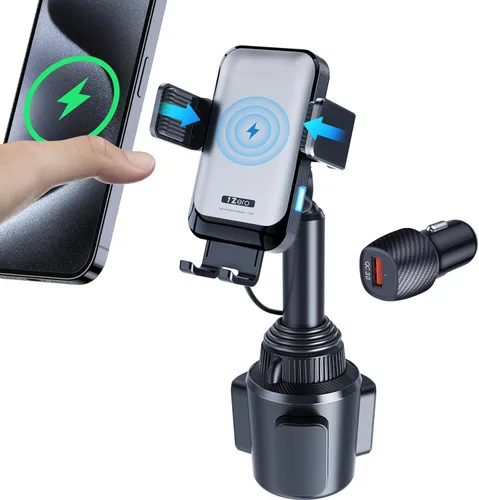 Miniatura 8 de 1Zero Cargador inalámbrico de auto con sujeción automática, soporte de teléfono resistente de 15 W, carga rápida para iPhone 16 15 Pro Max Plus 14