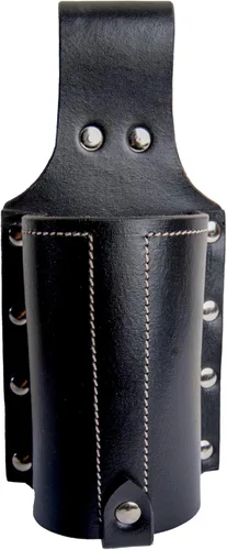 Miniatura 11 de Hulara Funda de cerveza de cuero pulido de grano completo para hombre, hebilla de cinturón de viaje de vaquero/al aire libre Cereza con lazo