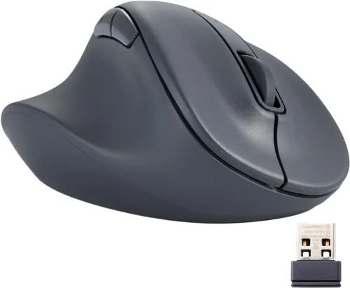 Miniatura 10 de ELECOM Ratón inalámbrico de forma ergonómica, 2.4 GHz con mini receptor USB, clic silencioso, mano derecha 2000 DPI, 5 botones, sensor optocal, Negro