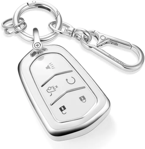 Miniatura 40 de Funda para llavero GMC con llavero de cuerda trenzada de metal antipérdida, exquisita funda suave para Tahoe Acadia Terrain Yukon Yukon XL Silverado