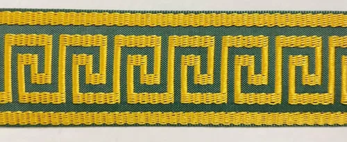 Miniatura 7 de Cinta tejida jacquard griega de 1-3/4 pulgadas, 6 yardas continuas (A)