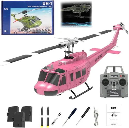 Miniatura 8 de RC ERA C032 UH-1 Huey Helicópteros RC para adultos principiantes, escala 1/48 6CH 2.4G 6 ejes giroscopio control remoto aeronave estabilizada