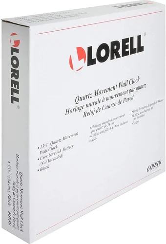 Miniatura 3 de Lorell Reloj de pared con números arábigos, 13-1/4 pulgadas, marco negro