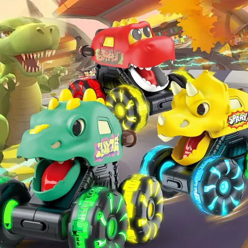 Miniatura 9 de Juguetes de Camiones Monstruo y Autos de Dinosaurio para Niños Pequeños de 1 a 3, Autos a Presión y Camiones de Juguetes para Niños de 1, 2, 3, 4, 5