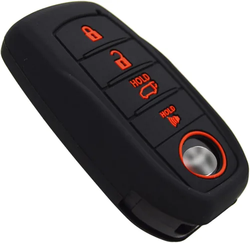 Miniatura 15 de Funda de llave de silicona con 4 botones para Toyota Land Cruiser 2021+ Venza RAV4 4Runner Corolla Se Grand Highlander Tundra Crown 2022+ Tacoma Azul