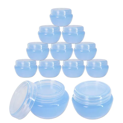 Miniatura 14 de Beauticom - Frascos (0.35 oz / 0.3 fl oz) esmerilados con revestimiento interior para guardar exfoliantes, aceites, ungüentos, cremas, lociones
