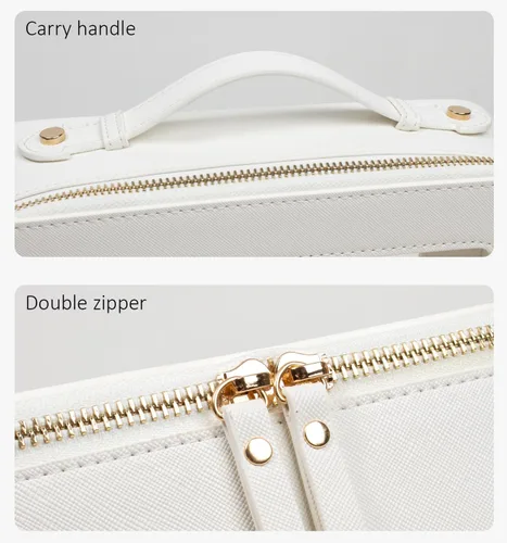 Miniatura 6 de LETGO Bolsas de Maquillaje Transparentes, Bolsa de Aseo Aprobada por la TSA con Cierre, Organizador de Maquillaje Transparente de Gran Capacidad