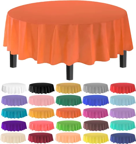 Miniatura 32 de allgala Mantel desechable a prueba de agua, paquete de 6 manteles de 54 x 108 pulgadas, marrón, para fiestas, cumpleaños, bodas, picnic, fiestas