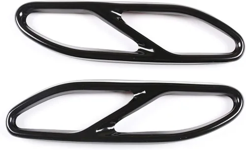 Miniatura 3 de Tapacubos de tubo de escape trasero de acero inoxidable para Mercedes Benz Clase S W222 C217 S320 S400 S500 2010-2017 AMG