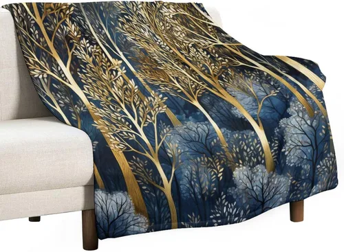 Miniatura 23 de Manta de invierno de acuarela de Navidad en el bosque, manta cálida y acogedora para sofá, cama para adultos, 30 x 40 pulgadas, manta de microfibra