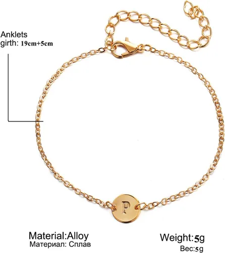 Miniatura 3 de Collares de collar para mujer pulsera personalizada con inicial de acero inoxidable chapado en oro de 18 quilates pulsera delicada con dije