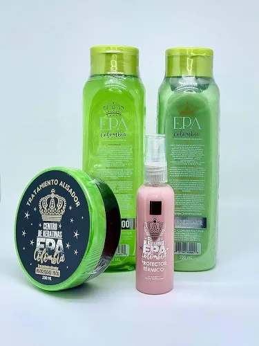 PACK KERATINA EPA COLOMBIA Mascarilla Térmica Con Proteínas Aceite de Argán BIOTINA Reparaciones de colágeno hidrata suaviza proporciona brillo