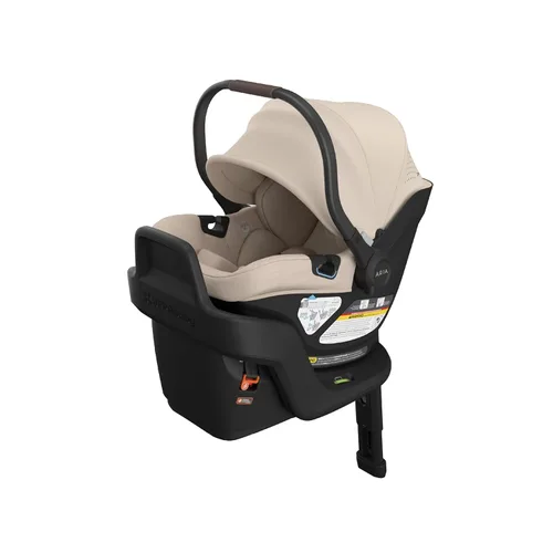 Miniatura 10 de UPPAbaby Aria V2 - Asiento de automóvil ligero para bebé, poco menos de 6 libras, base con pata de carga + inserto para bebés + funda para pies