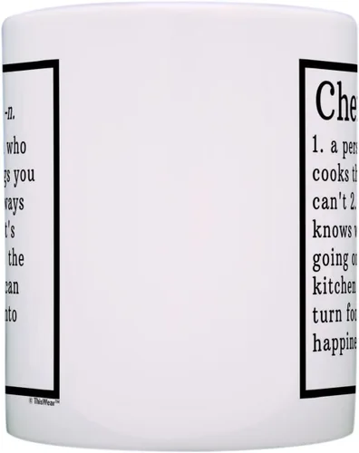 Miniatura 4 de Regalos de chef definición de chef regalos para chefs regalo de escuela culinaria 11oz taza de café taza de té blanca