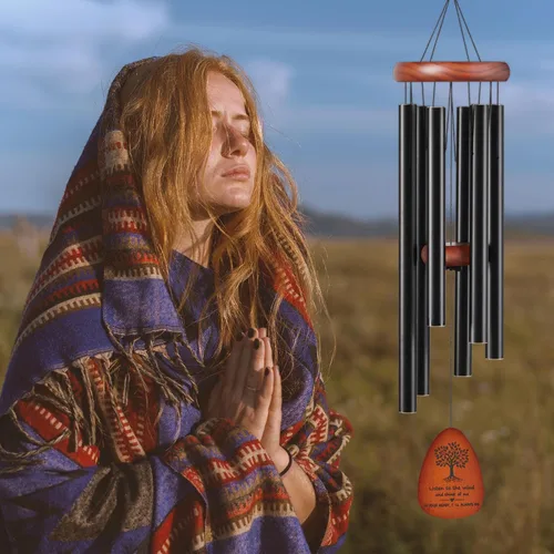Miniatura 5 de Campanillas de viento conmemorativas para la pérdida de un ser querido, carillón de viento de 32 pulgadas en memoria de un ser querido como madre