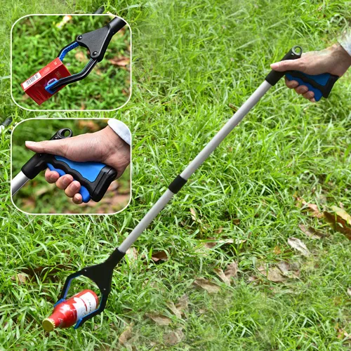 Miniatura 4 de WAWW Paquete de 3 herramientas de agarre – Garra plegable de 32 pulgadas para ancianos, agarrador de palo, recogedor de arena práctico extra largo