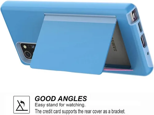 Miniatura 2 de Funda de teléfono para Samsung Galaxy Note 20 con protector de pantalla de vidrio templado y tarjetero para tarjetas de crédito, billetera delgada