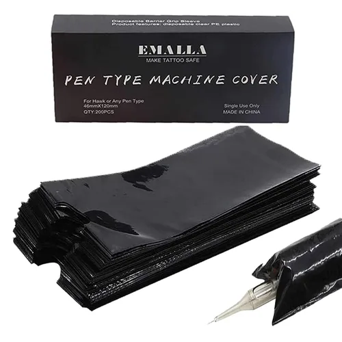 Miniatura 6 de Yuelong - Fundas grandes para bolígrafos para máquina de tatuaje, 200 unidades, fundas de 2.56 x 7.09 pulgadas, fundas de plástico para máquina