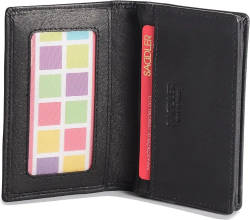 Miniatura 3 de SADDLER - Tarjetero de piel de lujo para mujer, con tarjetero de visita, tarjetero, tarjetero, funda de diseño con RFID para damas, caja de regalo