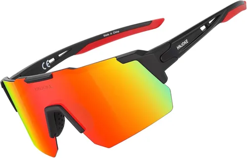 Miniatura 16 de Sports Polarized Sunglasses, UV 400 Protection Sun Glasses Women, Mens Glasses for Cycling Biking Running Rosa