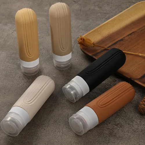 Miniatura 6 de Botellas de viaje para artículos de tocador, paquete de 5 contenedores de tamaño de viaje aprobados por la TSA, Albaricoque