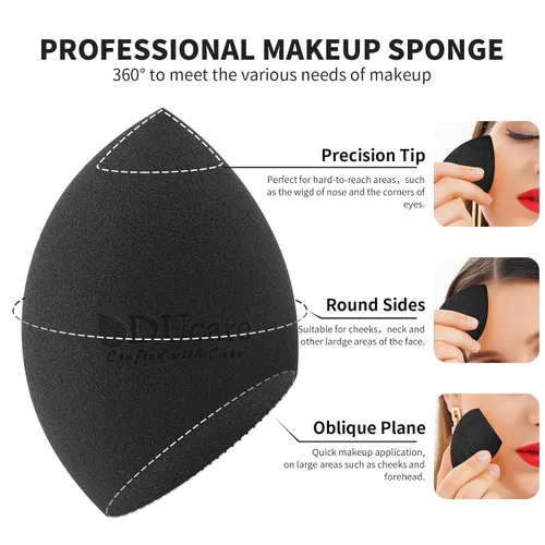 Miniatura 2 de DUcare Esponjas de maquillaje con brocha de base, esponja para base de maquillaje para líquido BB Cream Mineral Powder Buffing Stippling