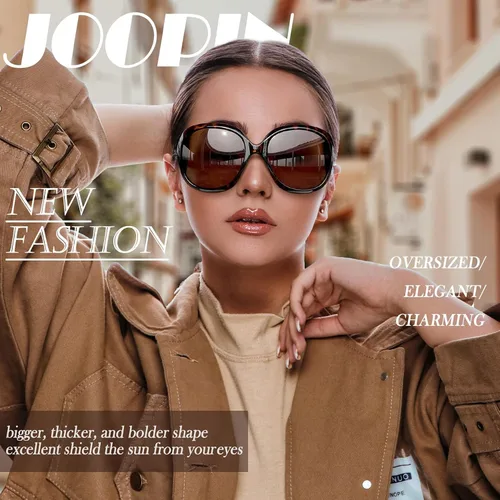 Miniatura 2 de Joopin Lentes de sol de gran tamaño para mujer, polarizados, grandes, para conducción, protección UV, grandes sombras