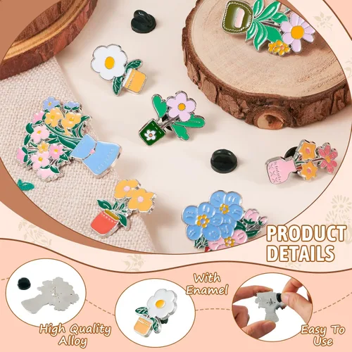 Miniatura 122 de Pandahall - Broches esmaltados de aleación con varios temas, broche de solapa, juego de pines esmaltados