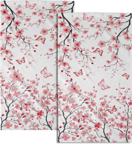 Miniatura 22 de Toalla de mano de baño de ancla, 2 piezas, toallas de mano absorbentes náuticas a rayas blancas, anclajes marinos, toalla facial suave