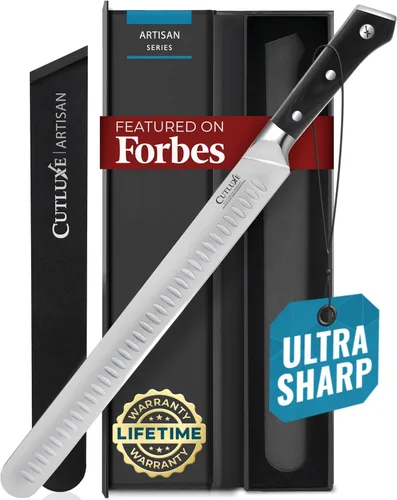 Cutluxe Cuchillo para Pechuga – Cuchillo de 12" para trinchar y rebanar carne y barbacoa – Acero alemán ultra afilado, funda incluida, diseño de
