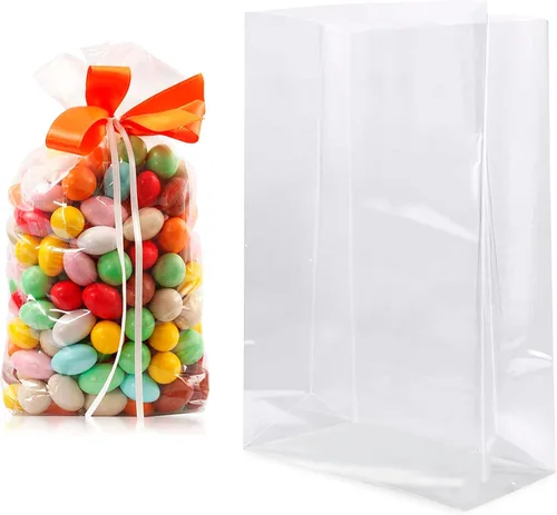 APQ Bolsas de polietileno transparentes con refuerzo, 6 x 3 x 15 pulgadas. Paquete de 100 bolsas de plástico con refuerzo de 1 mil de grosor para