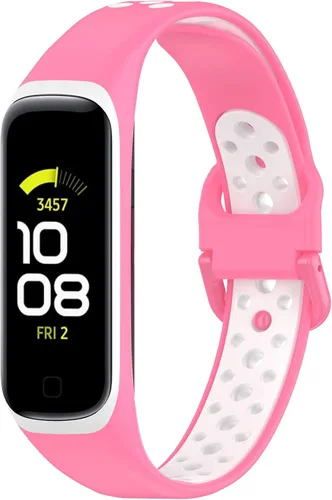 Miniatura 5 de Bandas compatibles con Samsung Galaxy Fit 2 pulseras de silicona de dos tonos de silicona colorida transpirable para Galaxy Fit 2 SM-R220 Fitness