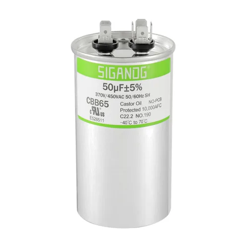Miniatura 32 de 80/5 uF 80+5 MFD 370V o 440V CBB65 Capacitor Redondo de Arranque de Doble Funcionamiento 80 5 uF MFD 370 440 Voltios VAC para Condensador