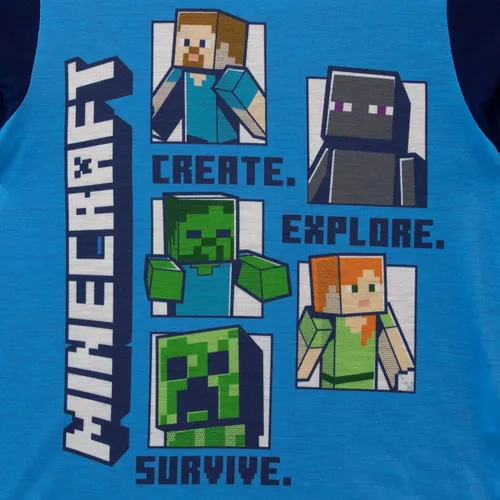 Miniatura 3 de Minecraft Pijama para niño Steve and Creeper Azul verde