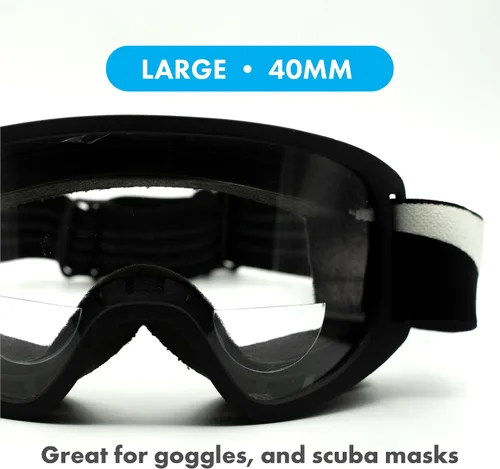 Miniatura 3 de StickTite - Gran lente bifocal adhesiva de 1.575 in que convierte instantáneamente las gafas de esquí y las máscaras de buceo en bifocales ampliados