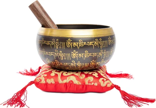 Miniatura 5 de HIMALAYAN BAZAAR - Juego de cuencos tibetanos de 4 pulgadas, fácil de tocar, auténtico, hecho a mano para meditación, sonido de 7 chakras, curación