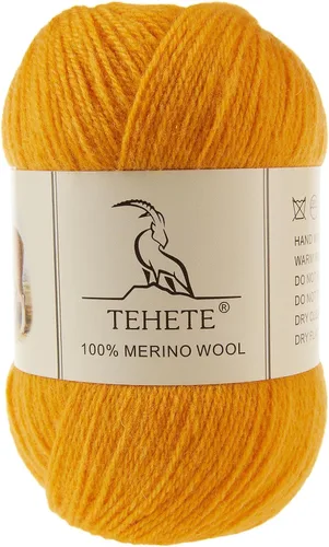 Miniatura 11 de Hilo de lana merino 100% para tejer, 3 capas, hilo de ganchillo lujoso, cálido, suave, ligero (gris oscuro, 3 bálsamo)