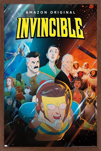 Miniatura 10 de Trends International Invincible - Póster de pared de una hoja, 14.72 x 22.37 pulgadas, versión enmarcada de madera de granero Versión enmarcada
