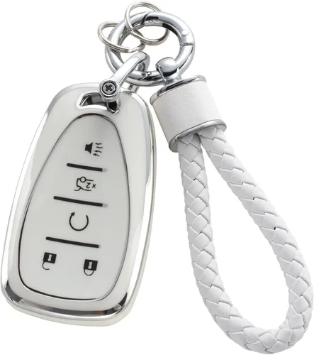 Miniatura 17 de YO&YOYE - Funda para llavero Ford con llavero, protector de llavero de TPU suave para F150 Explorer Mustang Edge Lincoln MKZ MKX MKC