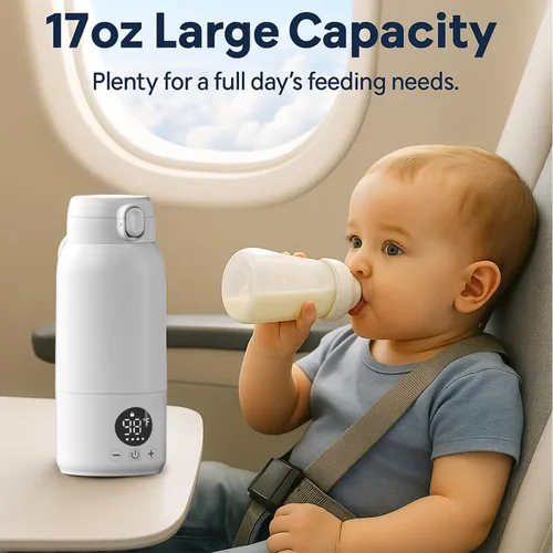 Miniatura 7 de Koalababy Calentador de biberones portátil para viajes: calentador de biberones con calentamiento rápido, calentador de leche de gran capacidad