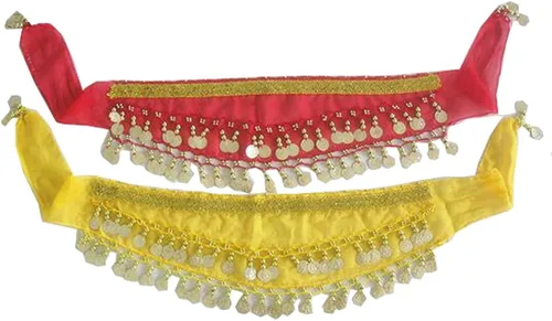 Miniatura 6 de Lucky staryuan 2Pieces Kid Sequins Belly Dance Hip Scarf Wrap Belt