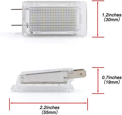 Miniatura 8 de Luz LED para compartimiento de equipaje para Porsche 986 987 Box-ster Cayman 911 997 996 964 6000K 18-SMD blanco reemplazo de bombilla